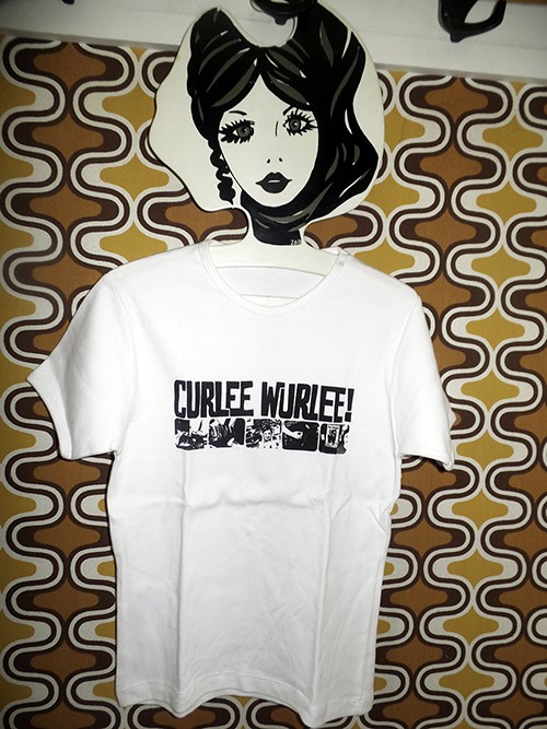 GIRL Shirt - CURLEE WURLEE! Logo / white-S
