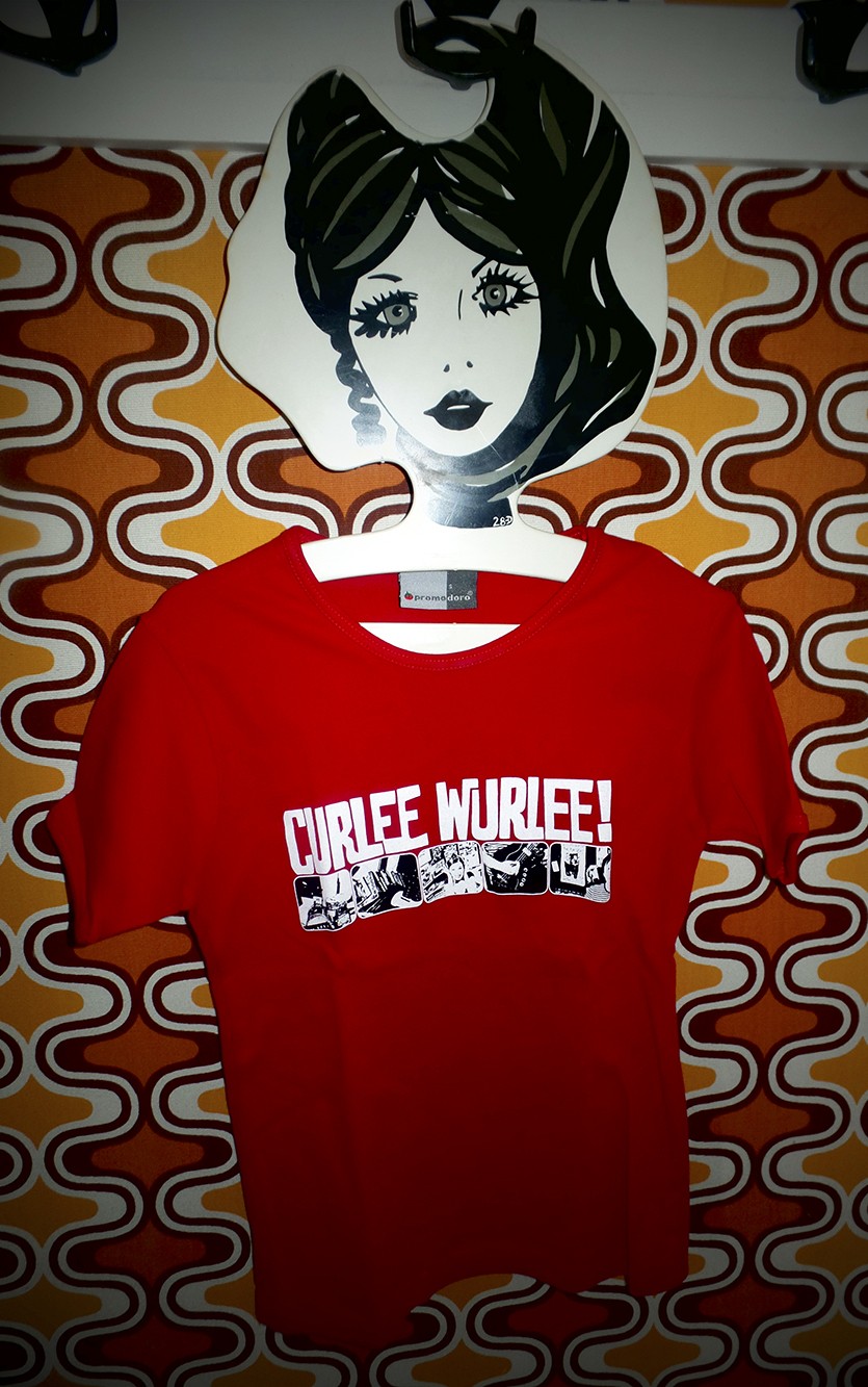 GIRL Shirt - CURLEE WURLEE! Logo / RED-S